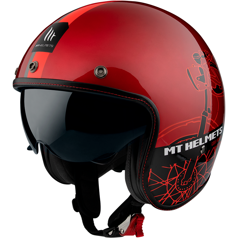 Casco Le Mans Cafe Racer Matt Red