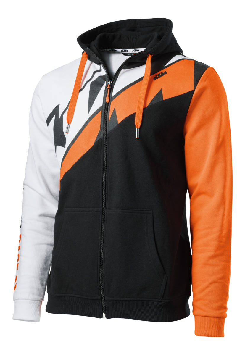 Radical sliced zip hoodie