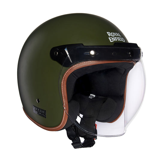 Casco Royal Enfield Verde Opaco