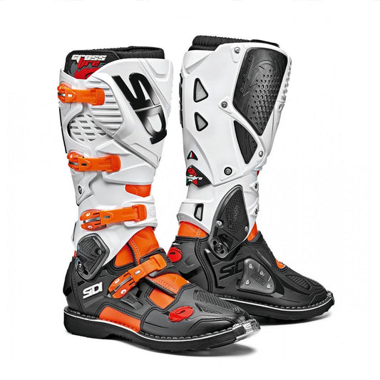 Stivali Sidi Crossfire 3 White/Black/Orange Fluo